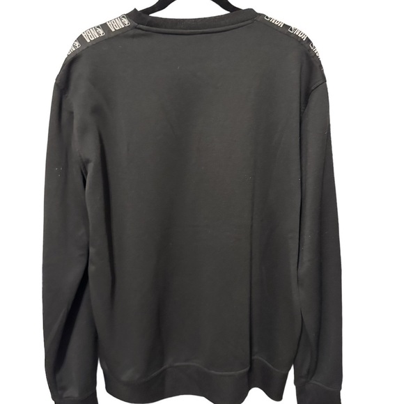 NBA Pullover Net Dry Black With Logos On Sleeve Basketball Crewneck Men’s Size L - Picture 3 of 7